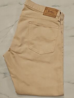 Polo by Ralph Lauren Slim Straight Jeans in Light Beige